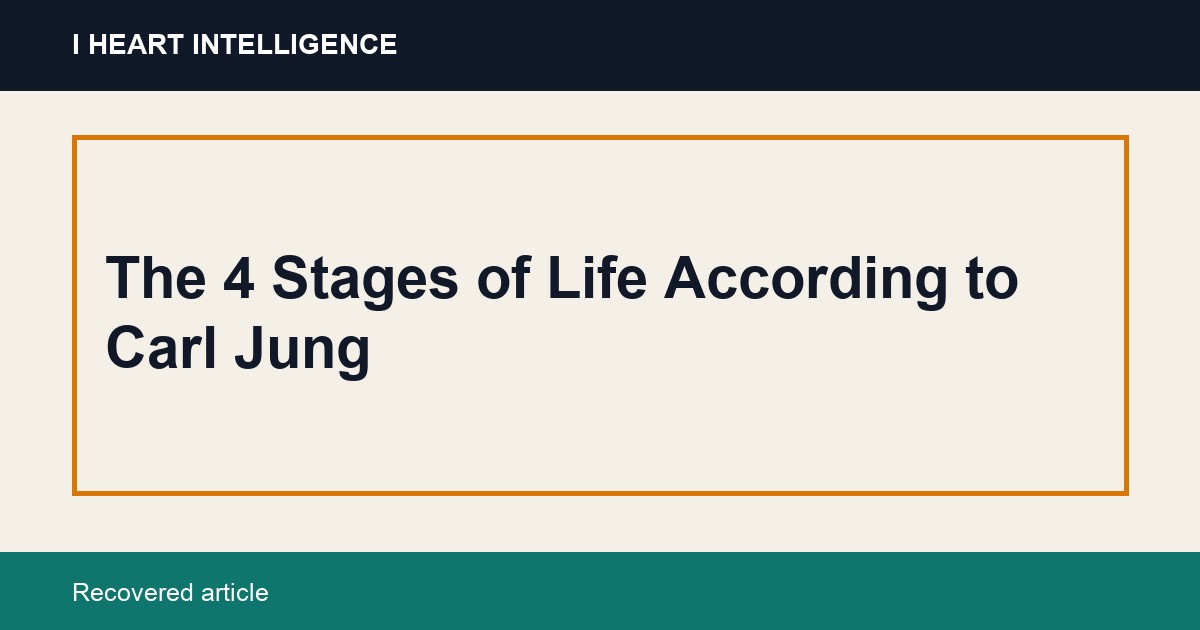 The 4 Stages of Life According to Carl Jung