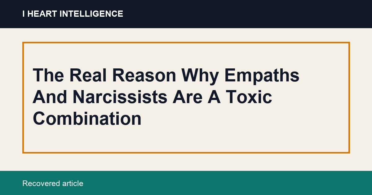The Real Reason Why Empaths And Narcissists Are A Toxic Combination