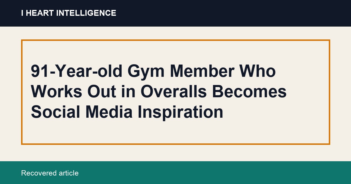 91-Year-old Gym Member Who Works Out in Overalls Becomes Social Media Inspiration