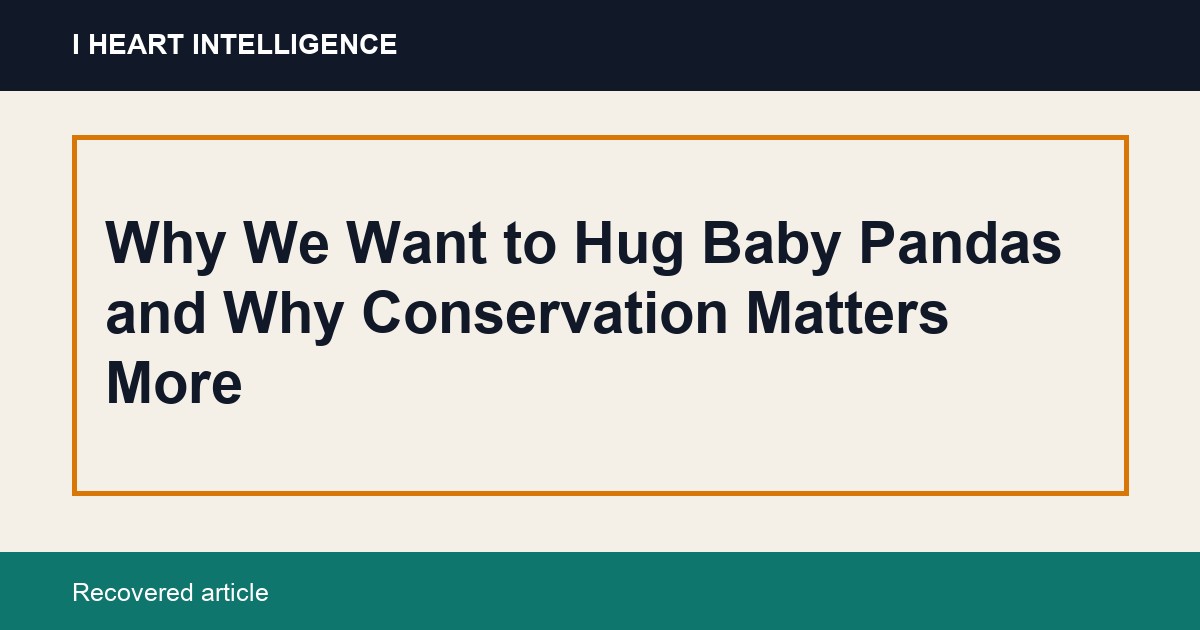 Why We Want to Hug Baby Pandas and Why Conservation Matters More
