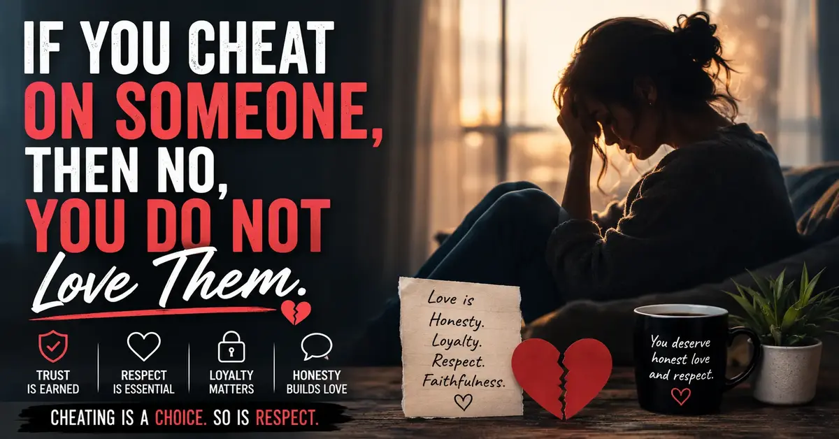 If you cheat on someone you do not love them article about betrayal trust loyalty and emotional pain in relationships