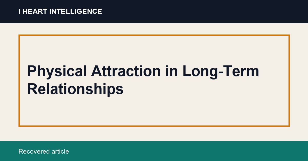 Physical Attraction in Long-Term Relationships